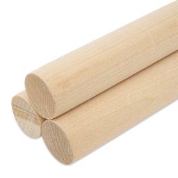 Bud Nosen Dowel Rods - 1" x 36", Pkg of 3, close-up