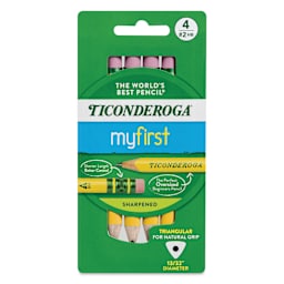 Dixon Ticonderoga My First Short Pencils - Set of 4, Yellow