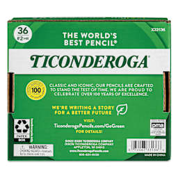Dixon Ticonderoga My First Short Pencils - Set of 36, Yellow, back of packaging