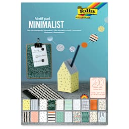Folia Decorative Paper Pad - 9.4" x 13.4", Minimalist, 20 Sheets
