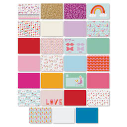 Folia Decorative Paper Pad - 9.5" x 13.4", Sweet Glitter, 27 Sheets, available designs