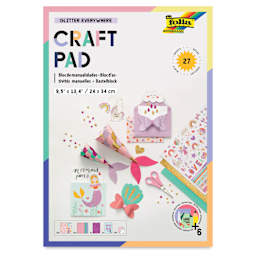 Folia Decorative Paper Pad - 9.5" x 13.4", Sweet Glitter, 27 Sheets