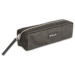 Kolo Parker Zipper Pouch - Black, 2" x 7-1/2" x 2", angled