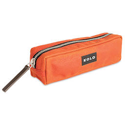 Kolo Parker Zipper Pouch - Persimmon, 2" x 7-1/2" x 2", angled
