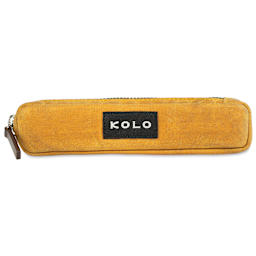 Kolo Parker Zipper Pouch - Ochre, 5-1/5" x 4/5" x 1-3/10", front