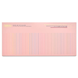 Holbein Artists' Colored Pencils - Pastel Tones, Set of 50, Cardboard Box (front of package)