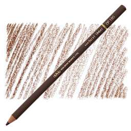 Holbein Artists' Colored Pencil - Burnt Umber, OP180 pencil and swatch