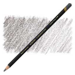 Derwent Chromaflow Colored Pencil - Carbon Grey, swatch and pencil