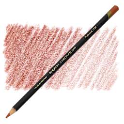 Derwent Chromaflow Colored Pencil - Redwood, swatch and block