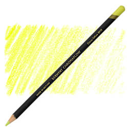 Derwent Chromaflow Colored Pencil - Citrus Yellow, swatch and pencil