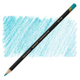 Derwent Chromaflow Colored Pencil - Teal, swatch and block