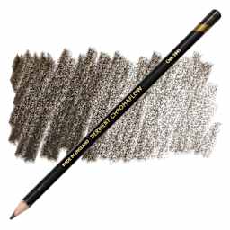 Derwent Chromaflow Colored Pencil - Oak, swatch and pencil