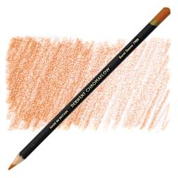 Derwent Chromaflow Colored Pencil - Burnt Sienna, swatch and pencil