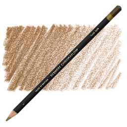Derwent Chromaflow Colored Pencil - Gold, swatch and pencil