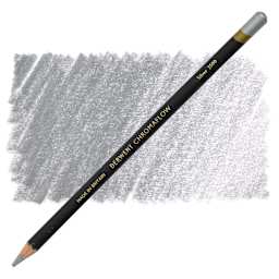 Derwent Chromaflow Colored Pencil - Silver, swatch and block