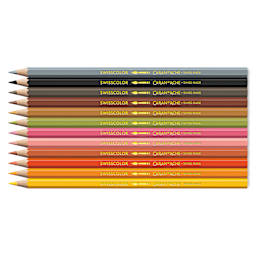Caran d'Ache Swisscolor Aquarelle Colored Pencils - Set of 12, Kawaii Cute Animals, contents
