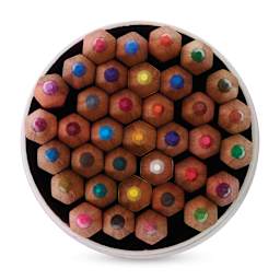 Niji Watercolor Pencils - Set of 36 (top view of container)
