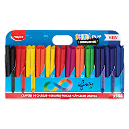 Maped Color'Peps Infinity Colored Pencils - Classroom Pack, Set of 144, one side of the packaging