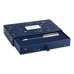 Caran d’Ache Leman Cosmic Blue Ballpoint Pen - Blue, pen inside the box