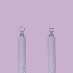 Tortuga Tools The Mini Delta & Loop Trimming Tool - Lilac showing both tips