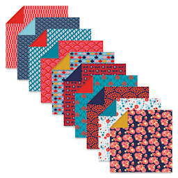 Clairefontaine Origami Paper - Hanayo, Assorted Sizes, Pkg of 60, contents