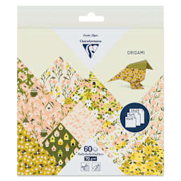 Clairefontaine Origami Paper - Spring, Assorted Sizes, Pkg of 60, packaging