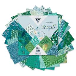 Clairefontaine Origami Paper - Vegetal Chic, 5.9" x 5.9", Pkg of 60