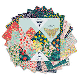 Clairefontaine Origami Paper - Fruit Garden, 5.9" x 5.9", Pkg of 60