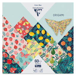 Clairefontaine Origami Paper - Fruit Garden, 5.9" x 5.9", Pkg of 60, packaging