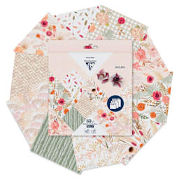 Clairefontaine Origami Paper - Dried Flowers, Assorted Sizes, Pkg of 60