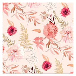 Clairefontaine Origami Paper - Dried Flowers, 5.9" x 5.9", dahlias and chrysanthemums