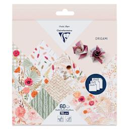 Clairefontaine Origami Paper - Dried Flowers, Assorted Sizes, Pkg of 60, packaging