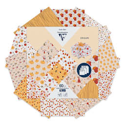 Clairefontaine Origami Paper - Fall, Assorted Sizes, Pkg of 60