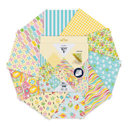 Clairefontaine Origami Paper - French Rivera, Assorted Sizes, Pkg of 60