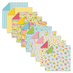 Clairefontaine Origami Paper - French Rivera, Assorted Sizes, Pkg of 60, contents