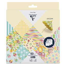 Clairefontaine Origami Paper - French Rivera, Assorted Sizes, Pkg of 60, packaging