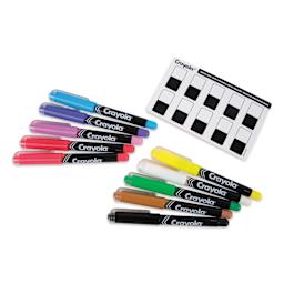 Crayola Acrylic Paint Markers - Set of 10, Assorted Colors, Brush Nib, contents