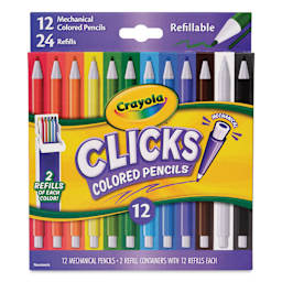Crayola Clicks Retractable Color Pencils - Set of 12, Assorted Colors