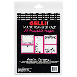 Gelli Arts Image Transfer Pack - Pkg of 20, Garden Greetings front of packaging