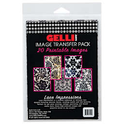 Gelli Arts Image Transfer Pack - Pkg of 20, Lace Impressions front of packaging
