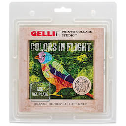 Gelli Arts Print & Collage Studio Set - Colors In Flight front of packaging