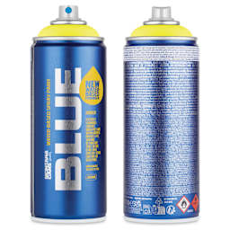 Montana Blue Water-Based Spray Paint - Fluor Yellow, 400 ml