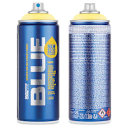 Montana Blue Water-Based Spray Paint - Sorbet, 400 ml front and back of can