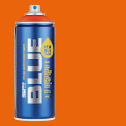 Montana Blue Water-Based Spray Paint - Pure Orange, 400 ml