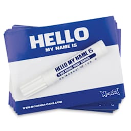 Montana Hello My Name Is Sticker Packs - Blue, Pkg of 100