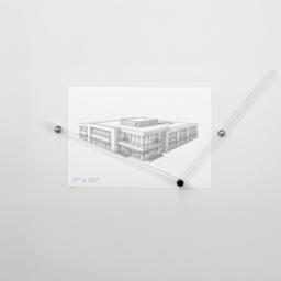 Koala Tools Perspective Ruler - 2-Point Ruler, 10" with a drawing of a building