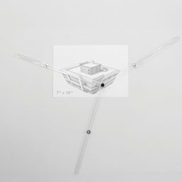 Koala Tools Perspective Ruler - 3-Point Ruler, 10" in-use with a drawing