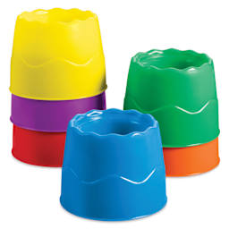 Prang No-Spill Water Pot Set - Set of 6, 8 oz, stacked