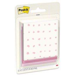 Post-it Polished Patterns Sticky Notes - Pkg of 3, Bubble Blush, 3" x 2.9" front of packaging