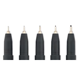 Copic Multiliner Plus Pens - Set of 5, Cool Gray, Assorted Fine Tip, close up of nibs